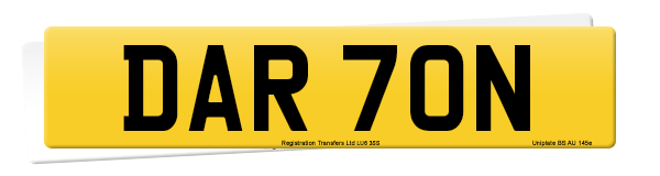 Registration number DAR 70N